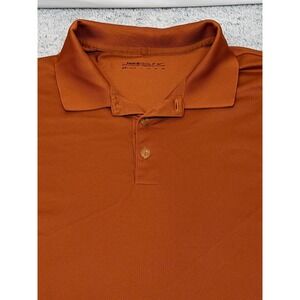 Nike Golf Fit Dry Performance Long Sleeve Polo Shirt Mens XXL Burnt Orange